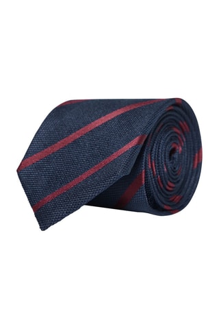 Gravata de seda - Azul-marinho e bordô