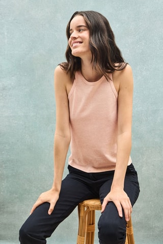 Débardeur en lin - Rose