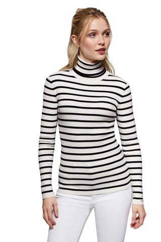 Camisola Cru e preto