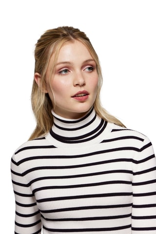 Camisola Cru e preto