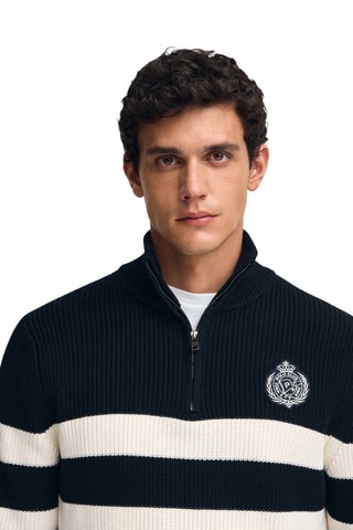 Camisola - Azul-marinho e cru