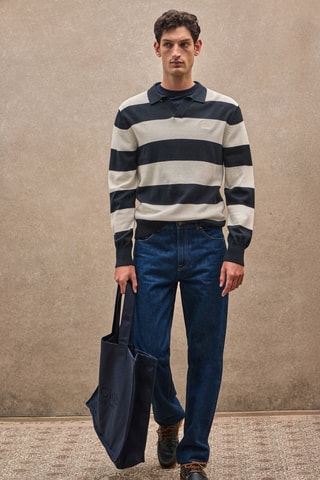 Camisola - Azul-marinho e cru