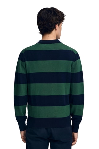 Camisola - Verde e azul-marinho