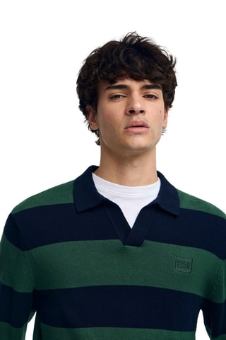 Camisola - Verde e azul-marinho