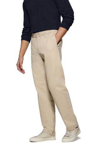 Calças direitas - Bege