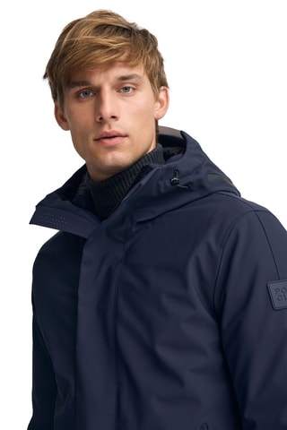 Parca com capuz - Azul-marinho