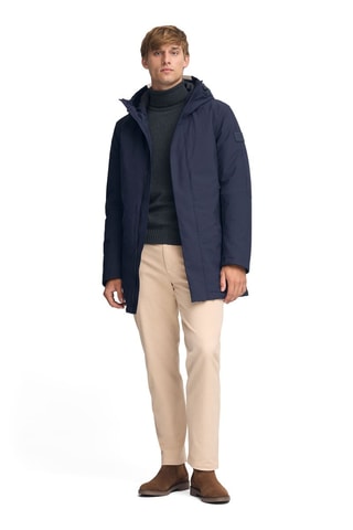 Parca com capuz - Azul-marinho