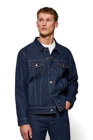 Casaco regular de ganga - Índigo