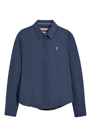 Camisa slim - Azul-marinho