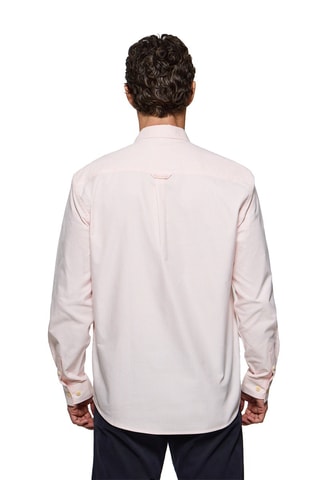 Camisa regular - Laranja e branco