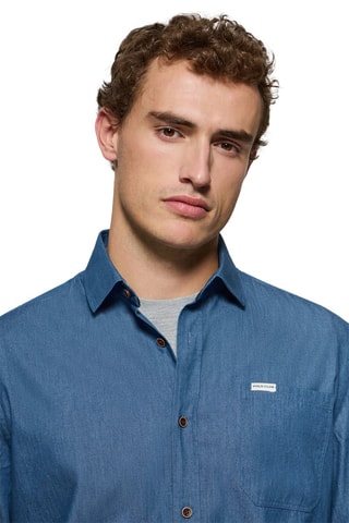 Camisa regular - Azul