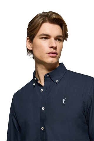 Camisa regular - Azul-marinho