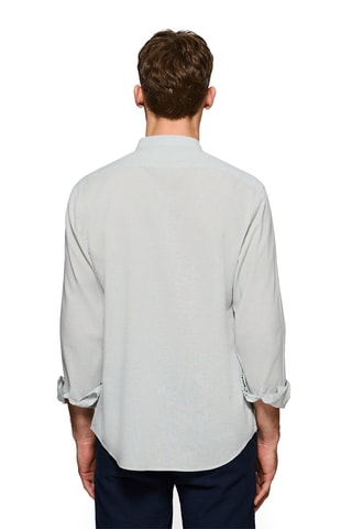 Camisa regular de linho - Branco