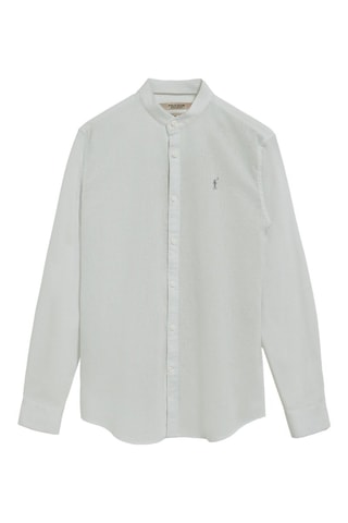 Camisa regular de linho - Branco