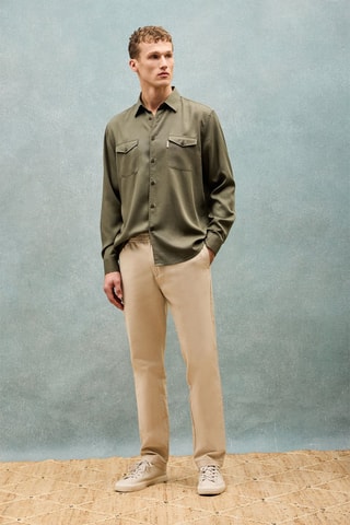 Camisa regular - Caqui