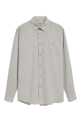 Camisola regular em linho - Cinzento-claro