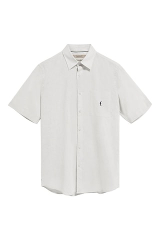 Camisa regular de linho - Branco