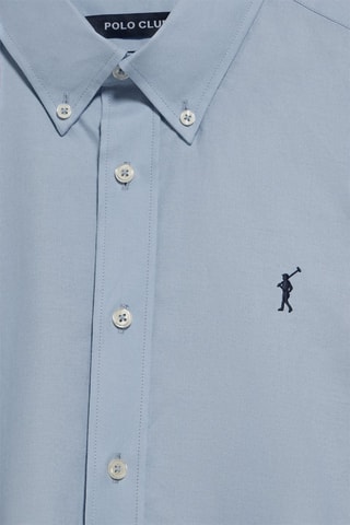 2 camisas regular - Azul e branco