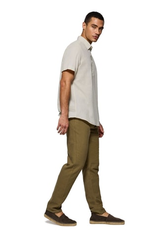 Polo regular em linho - Cru