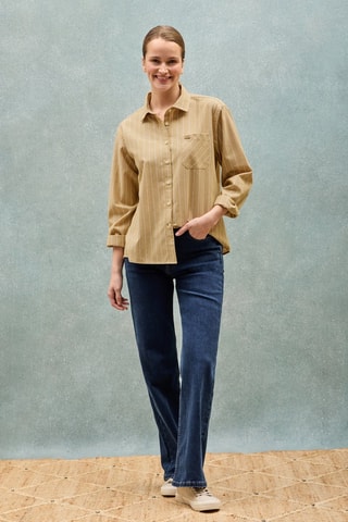 Camisa relaxed - Mostarda