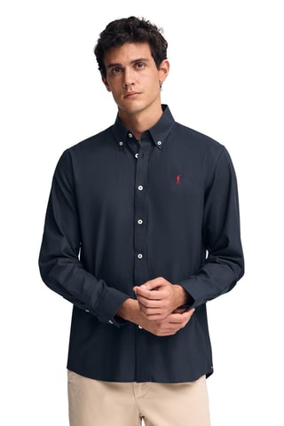Camisa regular - Azul-marinho