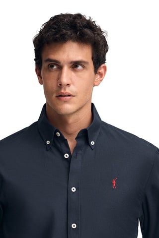 Camisa regular - Azul-marinho