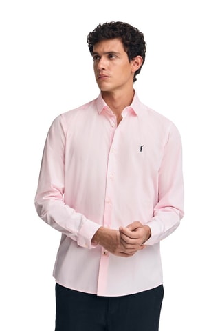 Camisa slim - Rosa