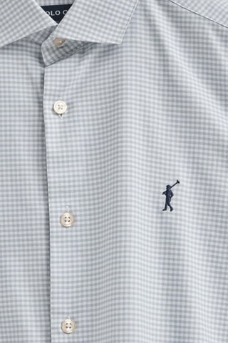 Camisa - Branco e azul-claro