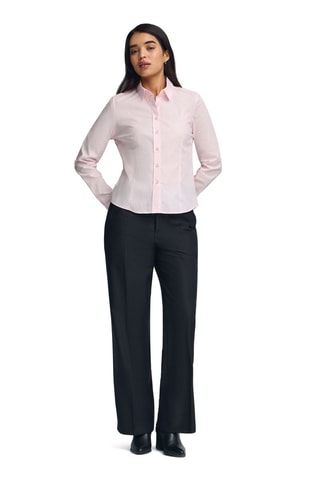 Camisa slim - Rosa-pálido