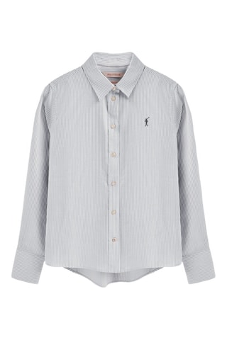 Camisa regular - Azul-claro