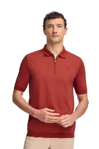 Polo regular - Vermelho-tijolo