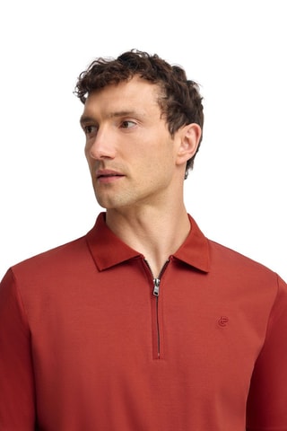Polo regular - Vermelho-tijolo