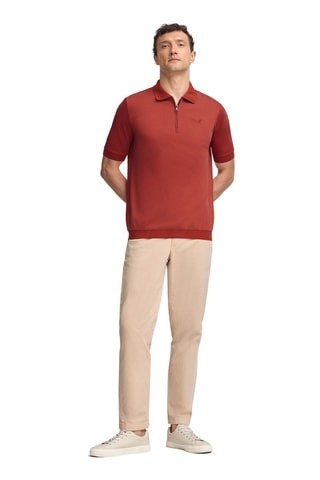 Polo regular - Vermelho-tijolo