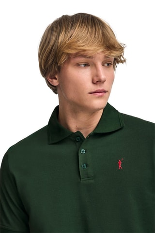 Polo regular - Verde-escuro
