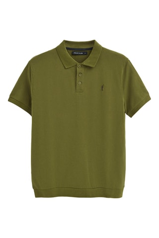 Polo regular - Verde-azeitona