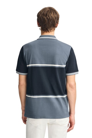 Polo loose - Cinzento e azul-marinho