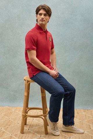 Polo regular - Vermelho