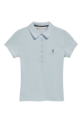 2 polos slim - Blanc et bleu