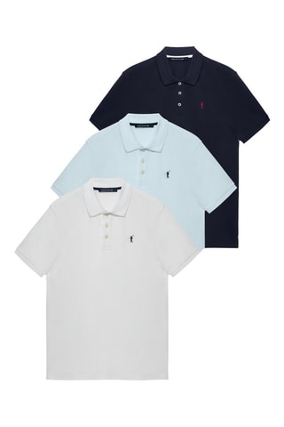 3 polos regular - Branco