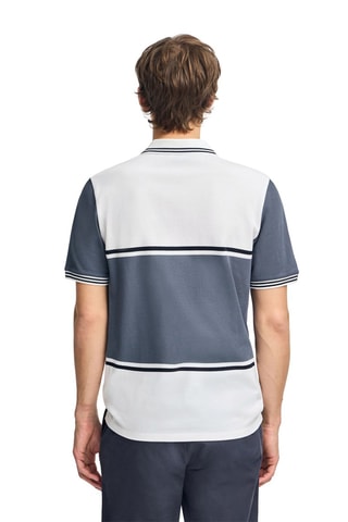 Polo loose - Branco e cinzento