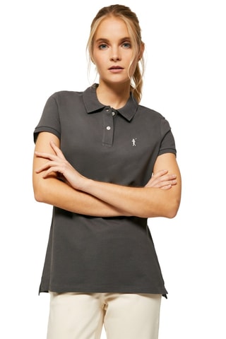 Polo regular en coton biologique - Anthracite