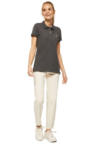 Polo regular en coton biologique - Anthracite