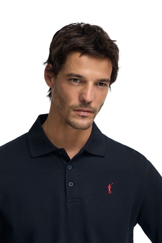 Polo regular - Azul-marinho