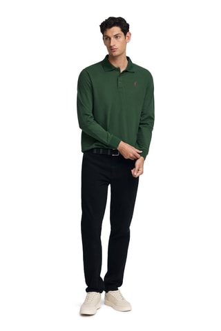 Polo regular - Verde-garrafa