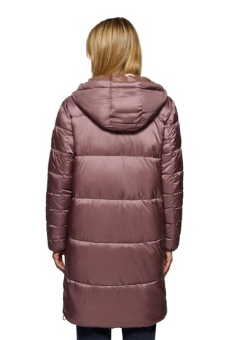 Blusão comprido com capuz - Rosa