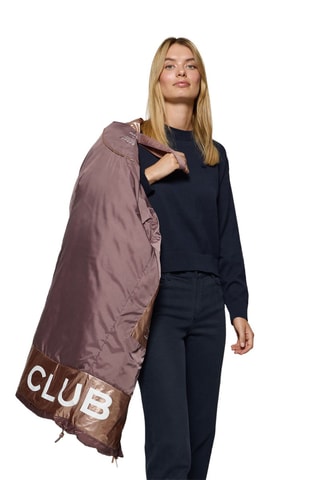 Blusão comprido com capuz - Rosa