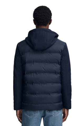 Blusão com capuz - Azul-marinho