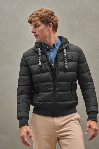 Blusão com capuz - Preto