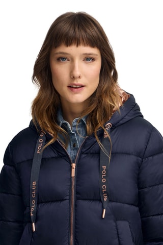 Blusão com capuz - Azul-marinho