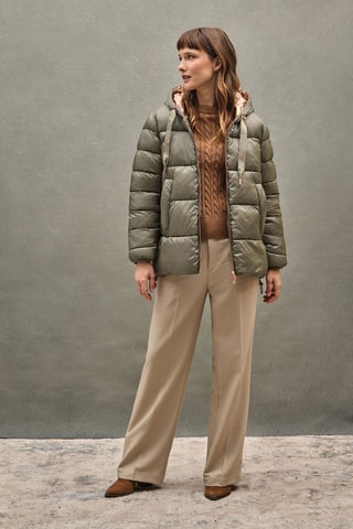 Blusão com capuz - Caqui